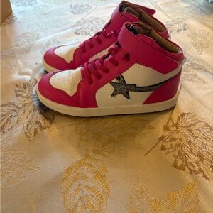 Old Soles Pink and White Star Sneakers